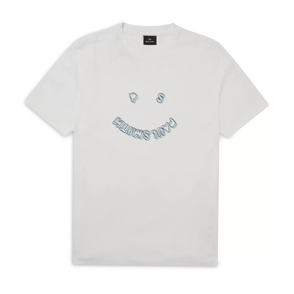 NWT Paul smith PS happy shadow smile tee men size S organic cotton